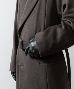 ssstein / シュタイン】OVERSIZED MAXI-LENGTH PEAK LAPEL COAT - GREY