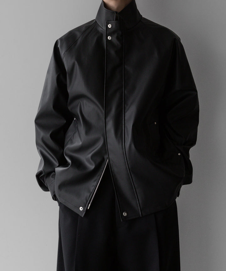 stein(シュタイン)の24SSコレクションSTAND COLLAR ZIP BLOUSONのBLACK(COATING)