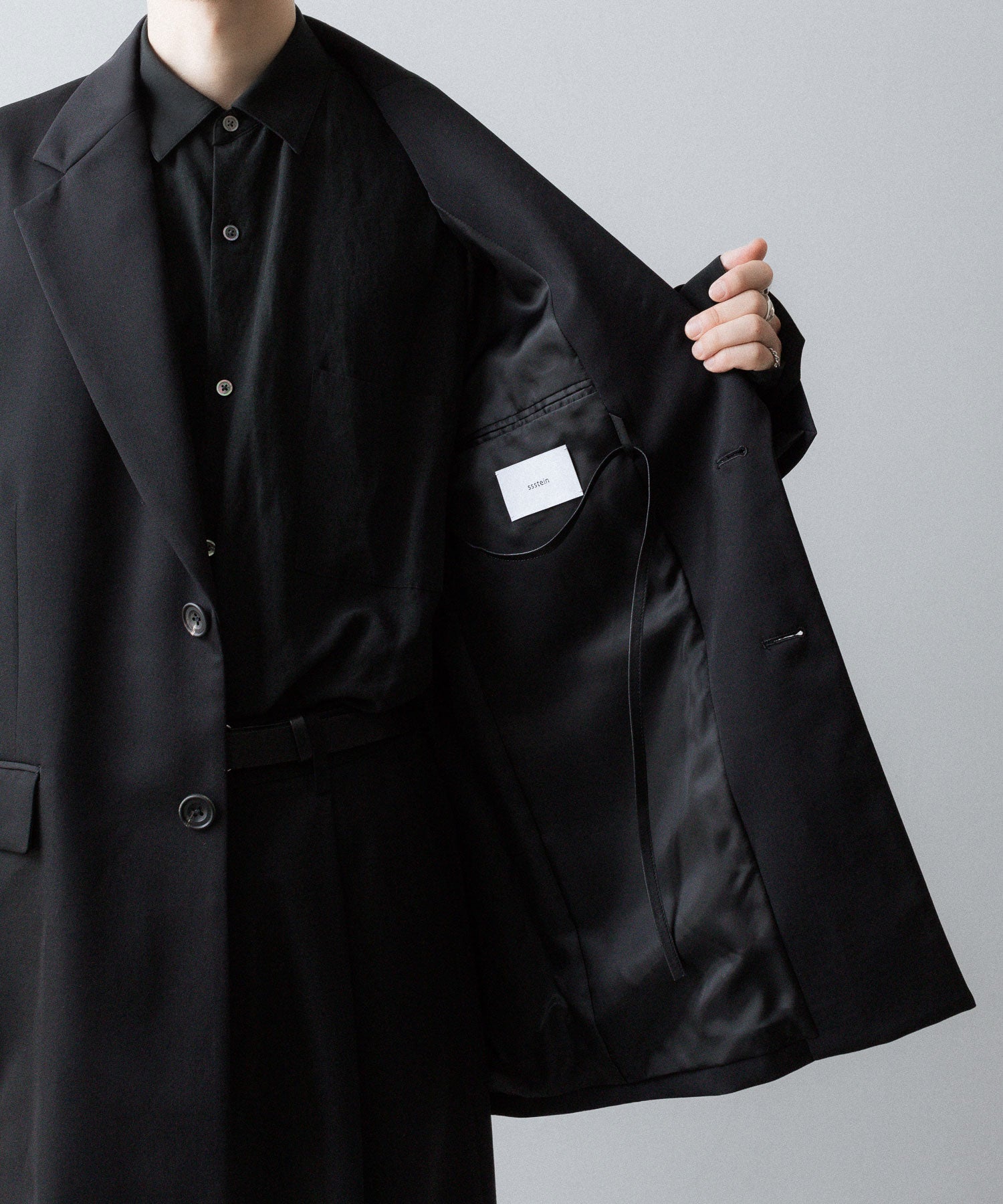 ssstein(シュタイン)のOVERSIZED SINGLE BREASTED LONG JACKET - BLACKの公式通販サイトsession福岡セレクトショップ
