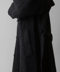 【Fujimoto】REVERSIBLE LESS SEWING COAT - BLACK