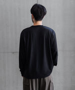 画像をギャラリービューアに読み込む, 【KANEMASA PHIL.】36G WOOL L/S TEE - BLACK
