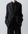 【ssstein】OVERSIZED SINGLE BREASTED LONG JACKET - BLACK
