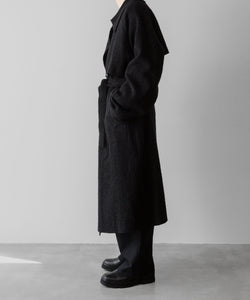 【Fujimoto】REVERSIBLE LESS SEWING COAT - BLACK