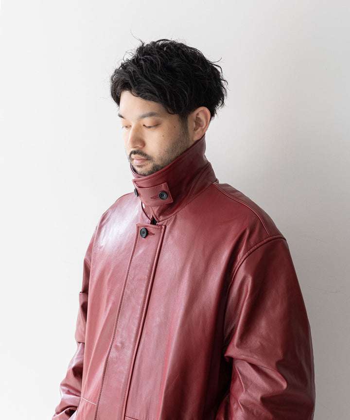 stein(シュタイン)の23AWコレクションLEATHER ZIP JACKETのWINE 公式通販session福岡セレクトショップ