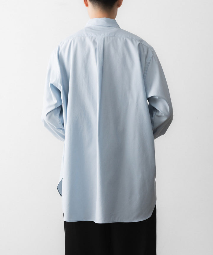 ssstein(シュタイン)の PIMA COTTON OVERSIZED REGULAR COLLAR SHIRT - OFF BLUEの公式通販サイトsession福岡セレクトショップ