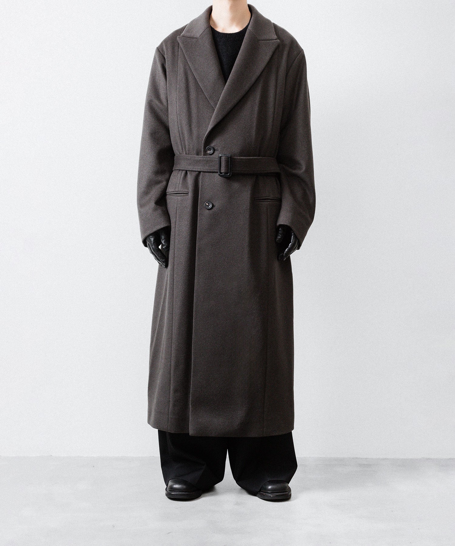 ssstein(シュタイン)のOVERSIZED MAXI-LENGTH PEAK LAPEL COAT - GREY KHAKIの公式通販サイトsession福岡セレクトショップ