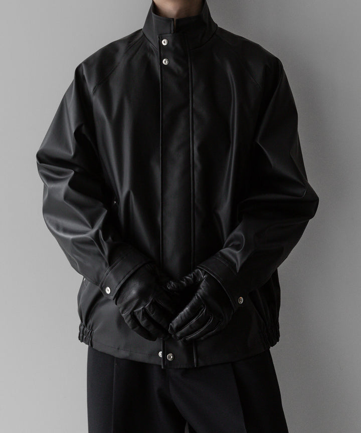 stein(シュタイン)の24SSコレクションSTAND COLLAR ZIP BLOUSONのBLACK(COATING)