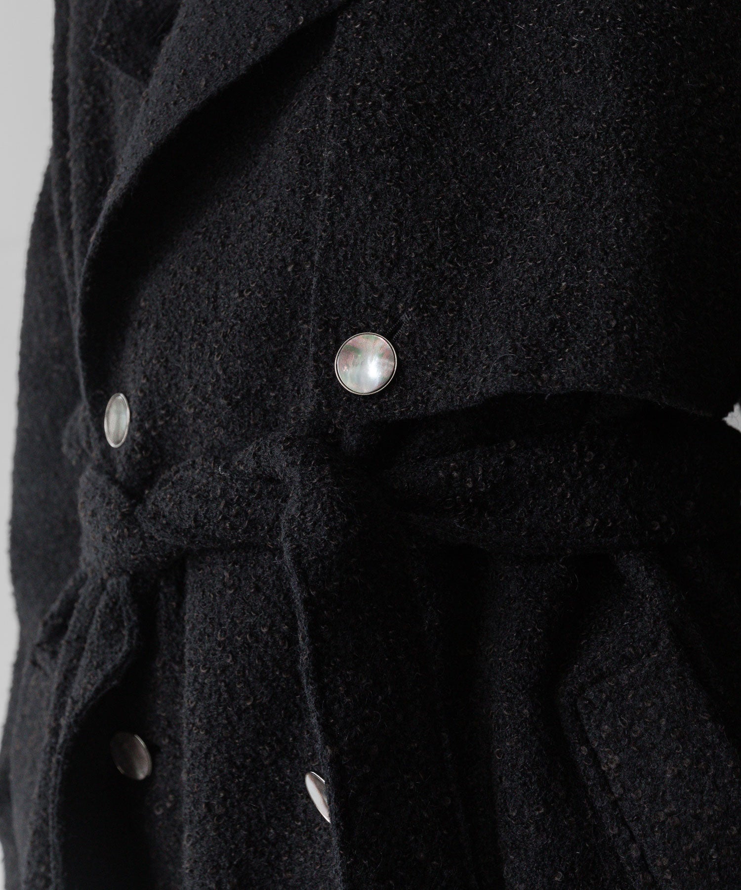 【Fujimoto】REVERSIBLE LESS SEWING COAT - BLACK