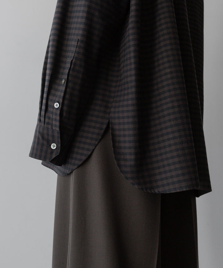 ssstein stein(シュタイン)の24SSコレクションOVERSIZED DOWN PAT SHIRTのGINGHAM(KHAKI)公式通販サイトsession福岡セレクトショップ
