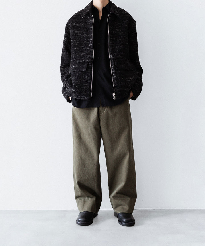 INTÉRIM インテリムのHEAVY PIMA TWILL  BELTED MIL BAGGY TROUSERのARMY GREEN 公式通販サイトsession福岡セレクトショップ