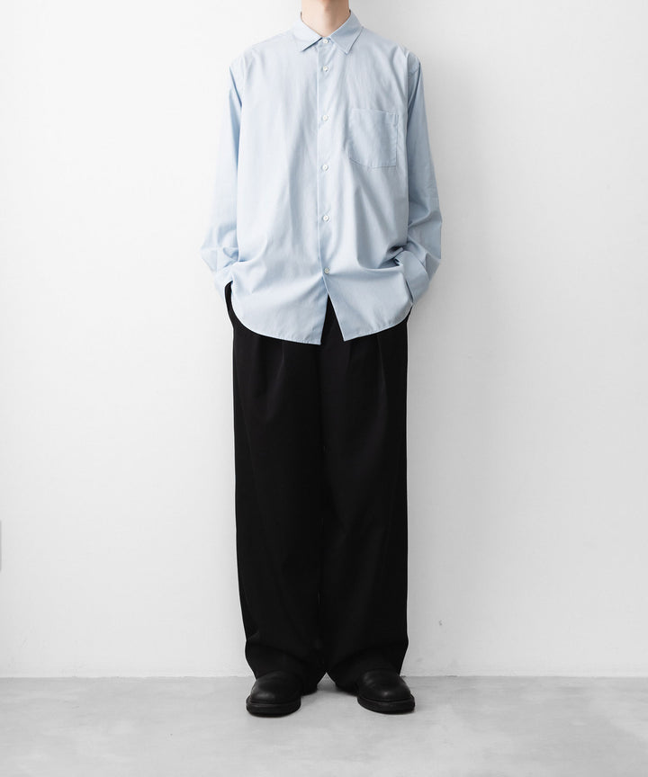 ssstein(シュタイン)の PIMA COTTON OVERSIZED REGULAR COLLAR SHIRT - OFF BLUEの公式通販サイトsession福岡セレクトショップ