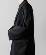 画像をギャラリービューアに読み込む, 【ssstein】W/SI SATIN PEAK LAPEL SHORT COAT - BLACK
