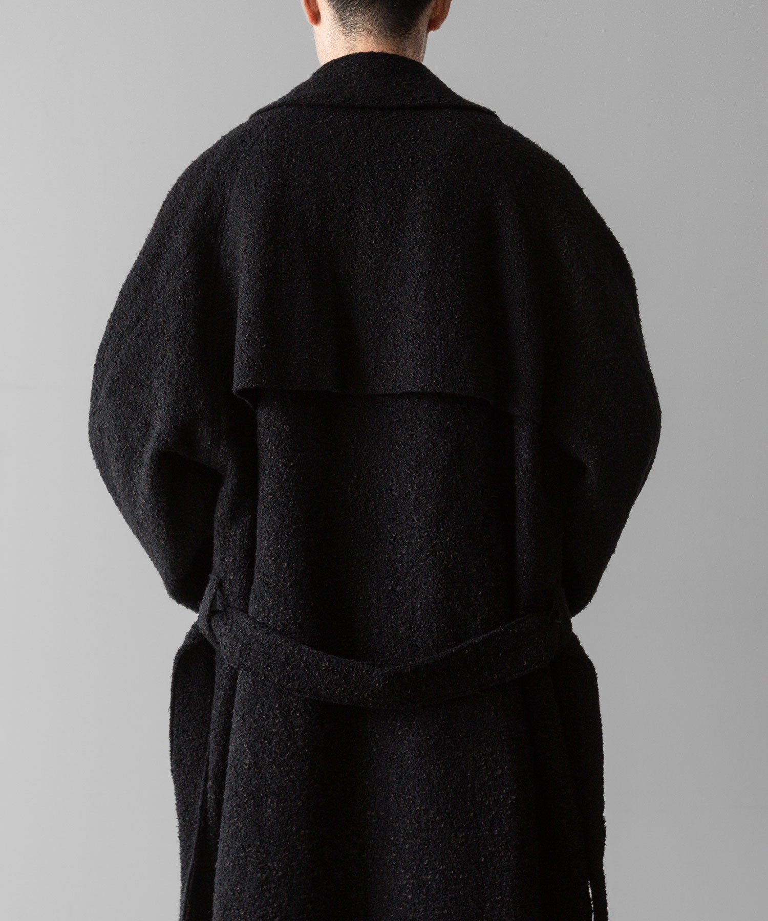 【Fujimoto】REVERSIBLE LESS SEWING COAT - BLACK