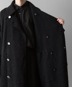 【Fujimoto】REVERSIBLE LESS SEWING COAT - BLACK