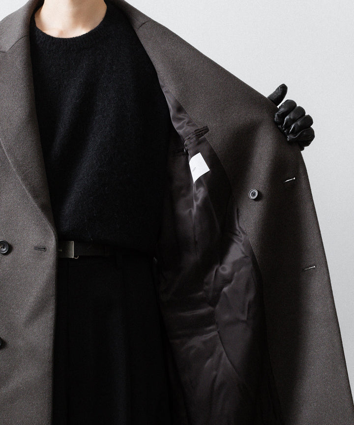 ssstein(シュタイン)のOVERSIZED MAXI-LENGTH PEAK LAPEL COAT - GREY KHAKIの公式通販サイトsession福岡セレクトショップ
