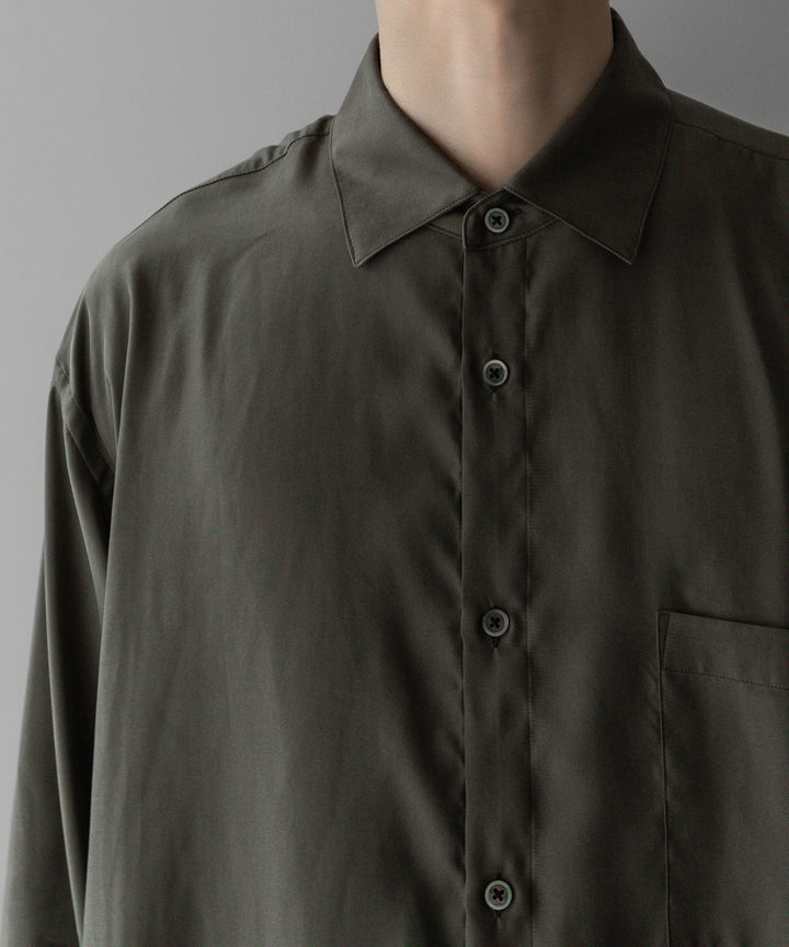 【stein】ssstein シュタインのOVERSIZED CUPRO LS SHIRT - GREY KHAKI 公式通販サイトsession福岡セレクトショップ