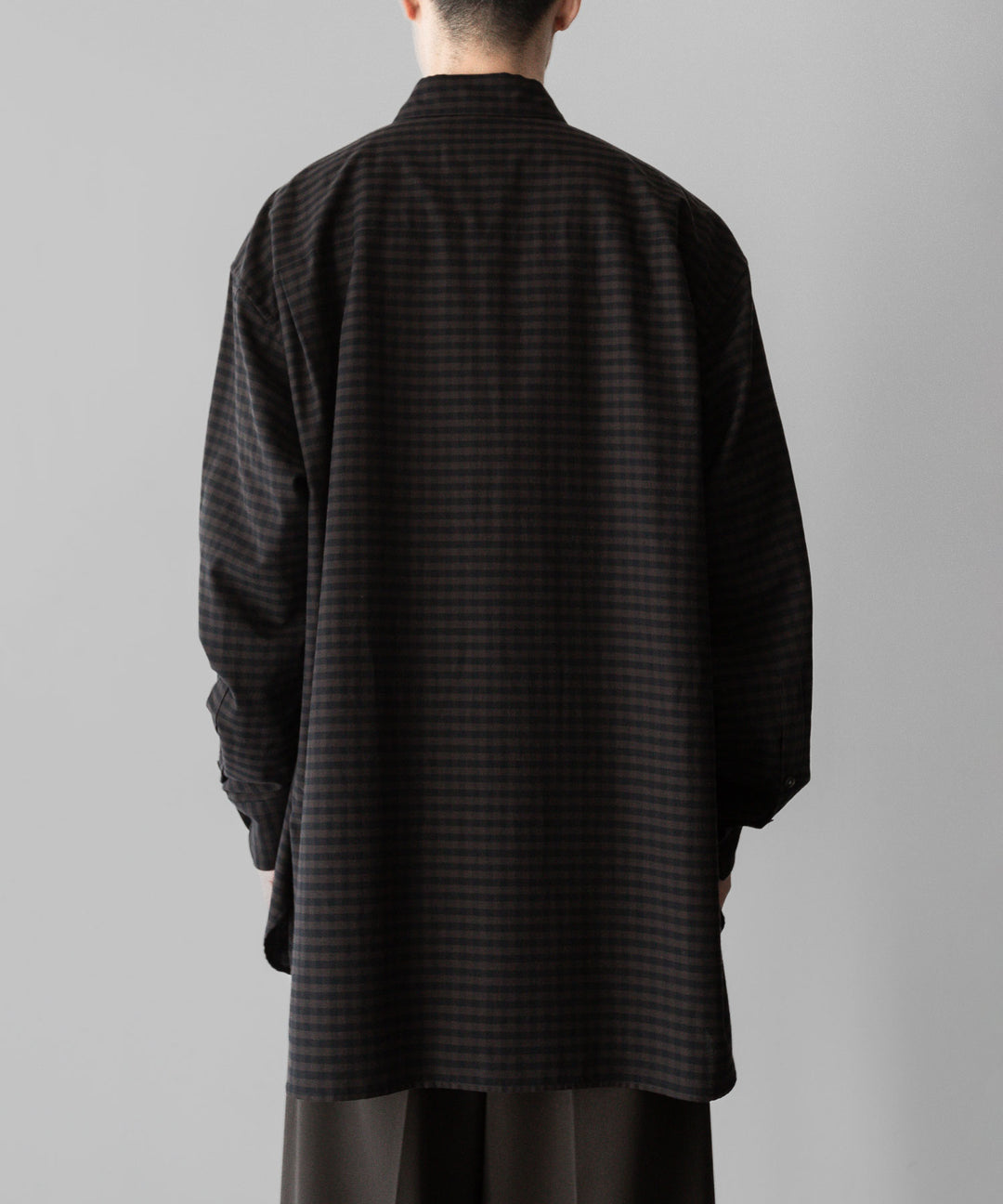 ssstein stein(シュタイン)の24SSコレクションOVERSIZED DOWN PAT SHIRTのGINGHAM(KHAKI)公式通販サイトsession福岡セレクトショップ