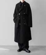 画像をギャラリービューアに読み込む, 【Fujimoto】REVERSIBLE LESS SEWING COAT - BLACK
