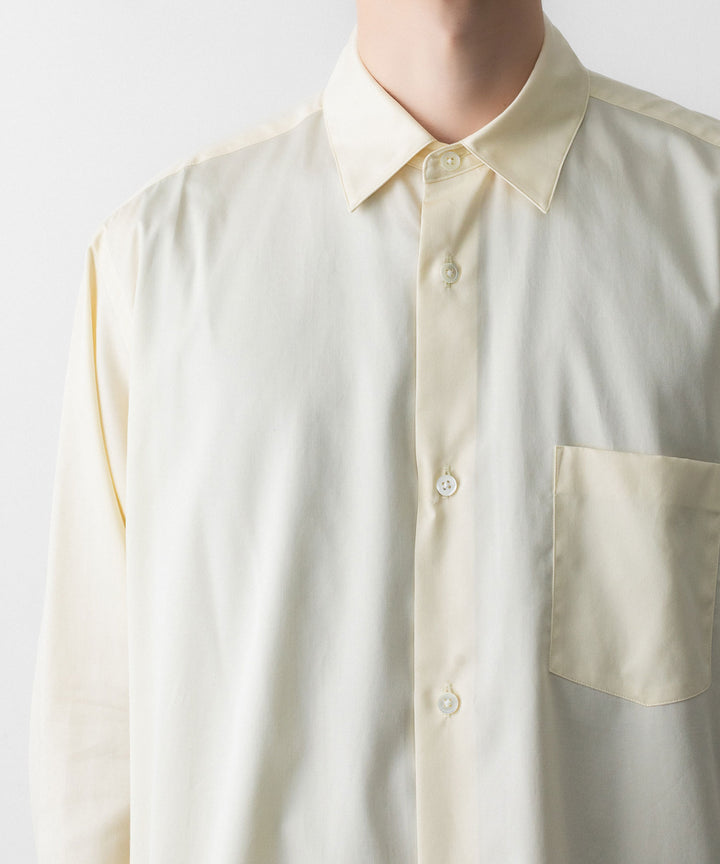 ssstein(シュタイン)の PIMA COTTON OVERSIZED REGULAR COLLAR SHIRT - YELLOWの公式通販サイトsession福岡セレクトショップ