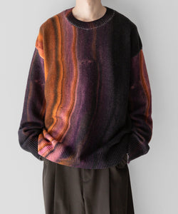 stein(シュタイン)の23AWコレクションEXTRA FINE LAMBS PRINTED KNIT LSのORANGE