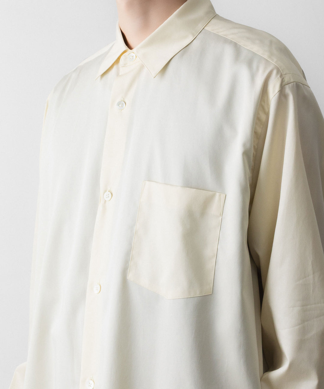 ssstein(シュタイン)の PIMA COTTON OVERSIZED REGULAR COLLAR SHIRT - YELLOWの公式通販サイトsession福岡セレクトショップ