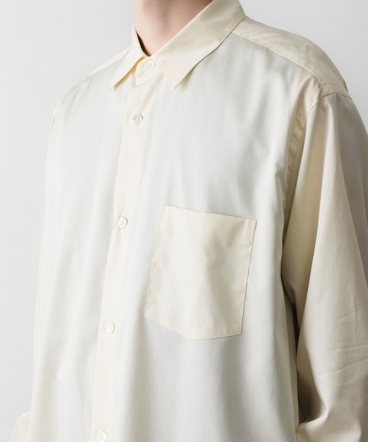 ssstein(シュタイン)の PIMA COTTON OVERSIZED REGULAR COLLAR SHIRT - YELLOWの公式通販サイトsession福岡セレクトショップ
