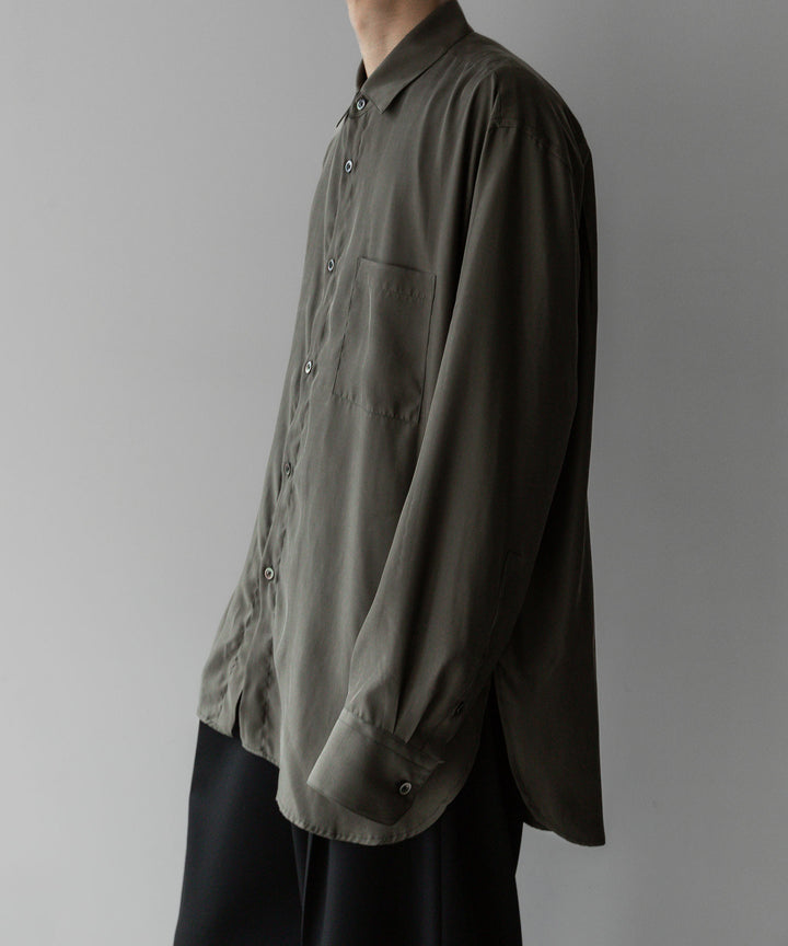 【stein】ssstein シュタインのOVERSIZED CUPRO LS SHIRT - GREY KHAKI 公式通販サイトsession福岡セレクトショップ