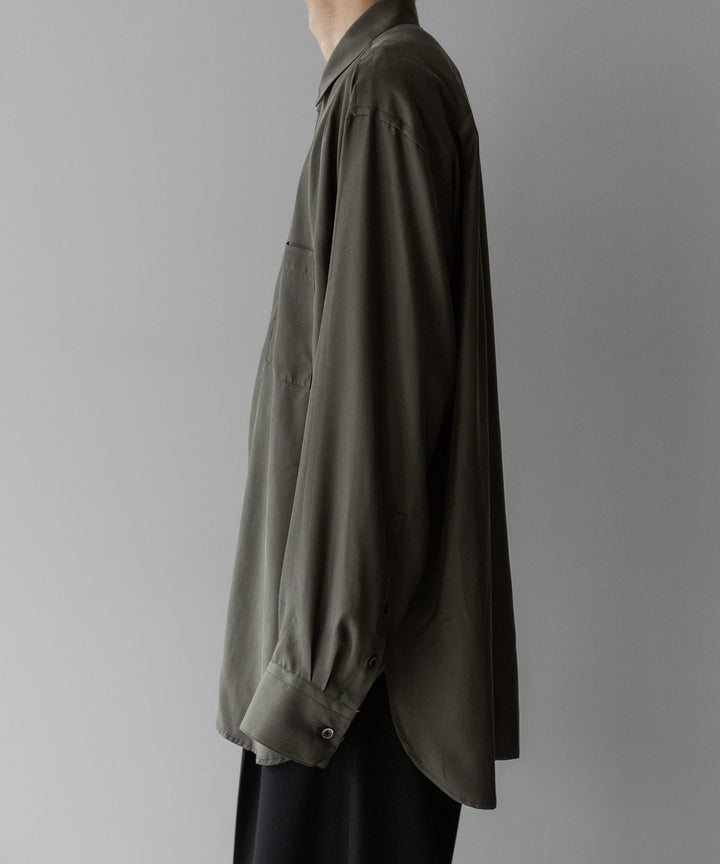 【stein】ssstein シュタインのOVERSIZED CUPRO LS SHIRT - GREY KHAKI 公式通販サイトsession福岡セレクトショップ