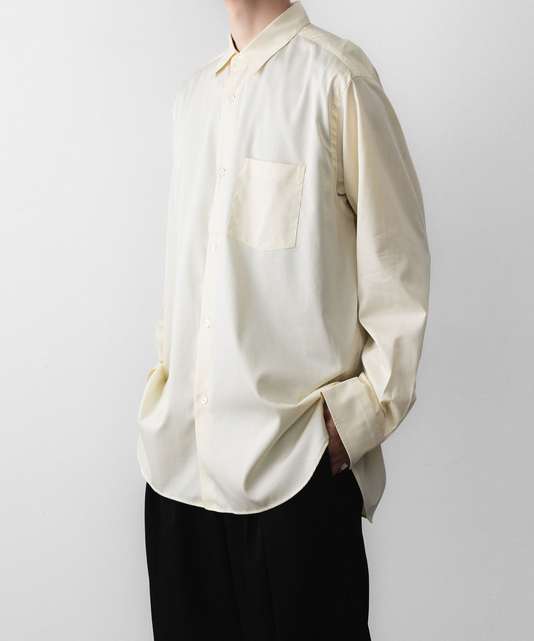 ssstein(シュタイン)の PIMA COTTON OVERSIZED REGULAR COLLAR SHIRT - YELLOWの公式通販サイトsession福岡セレクトショップ