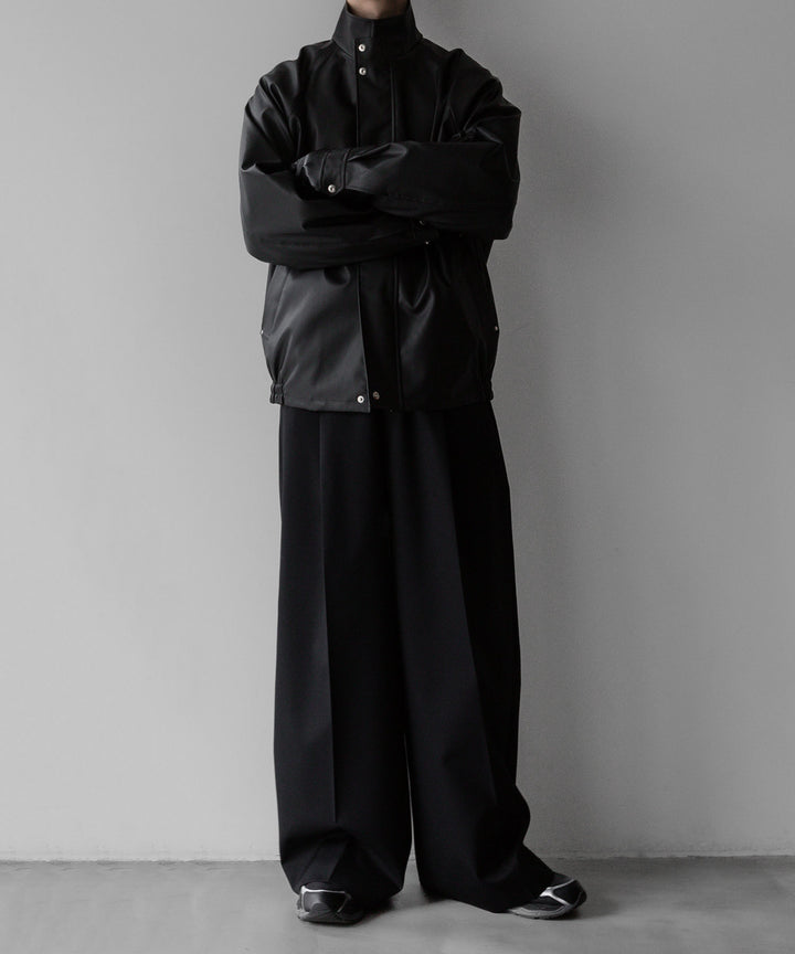 stein(シュタイン)の24SSコレクションSTAND COLLAR ZIP BLOUSONのBLACK(COATING)