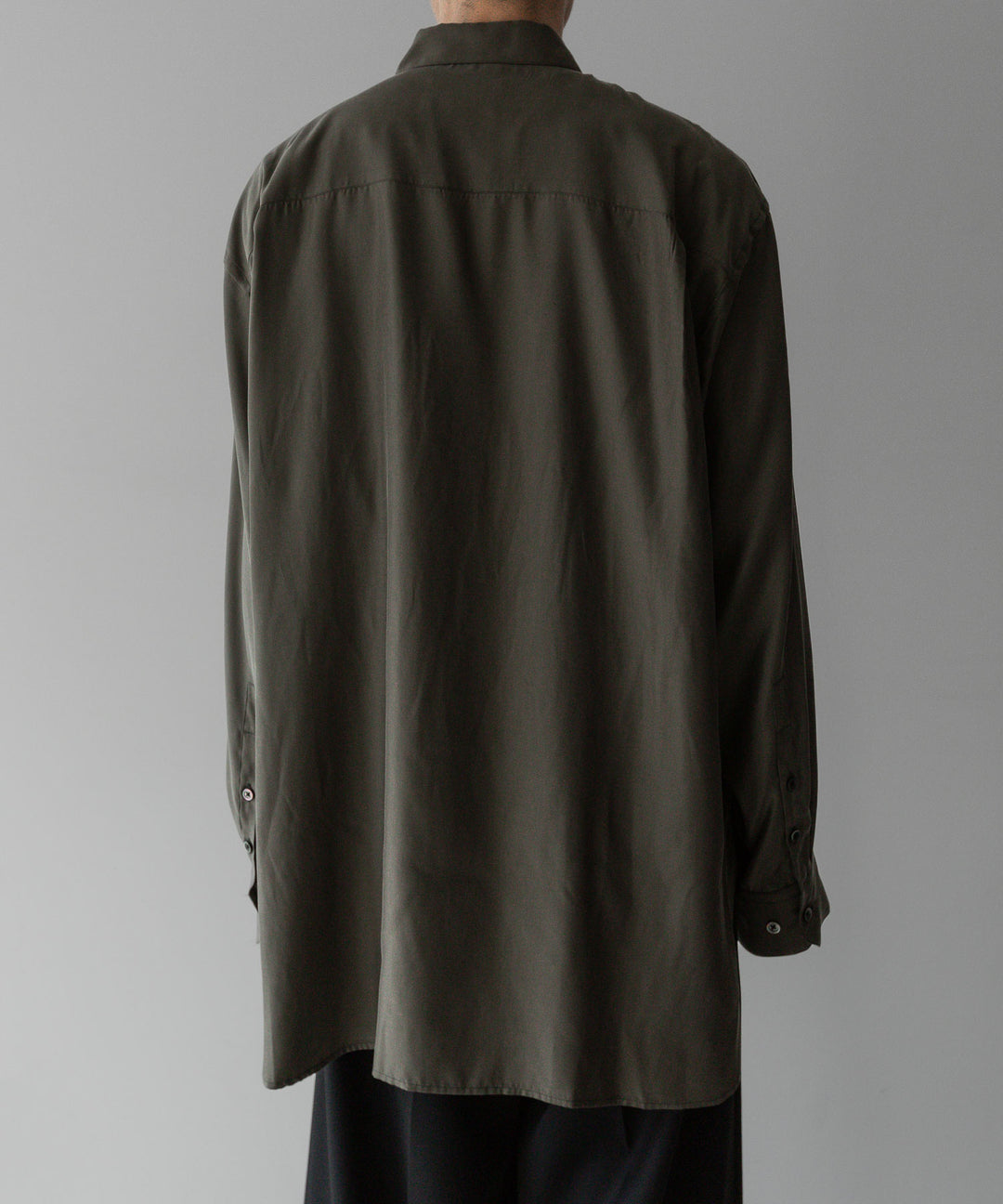 【stein】ssstein シュタインのOVERSIZED CUPRO LS SHIRT - GREY KHAKI 公式通販サイトsession福岡セレクトショップ