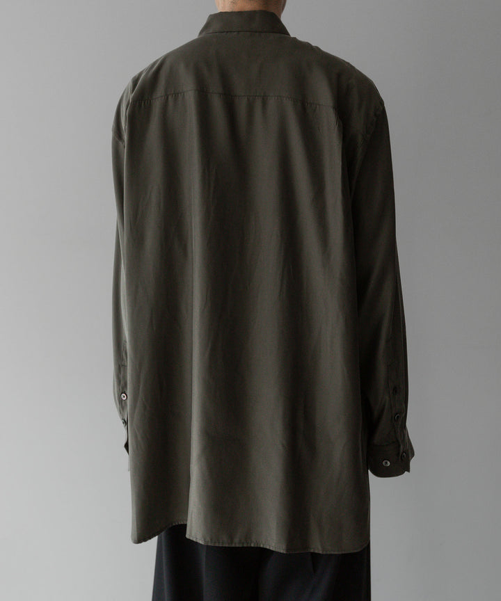 【stein】ssstein シュタインのOVERSIZED CUPRO LS SHIRT - GREY KHAKI 公式通販サイトsession福岡セレクトショップ