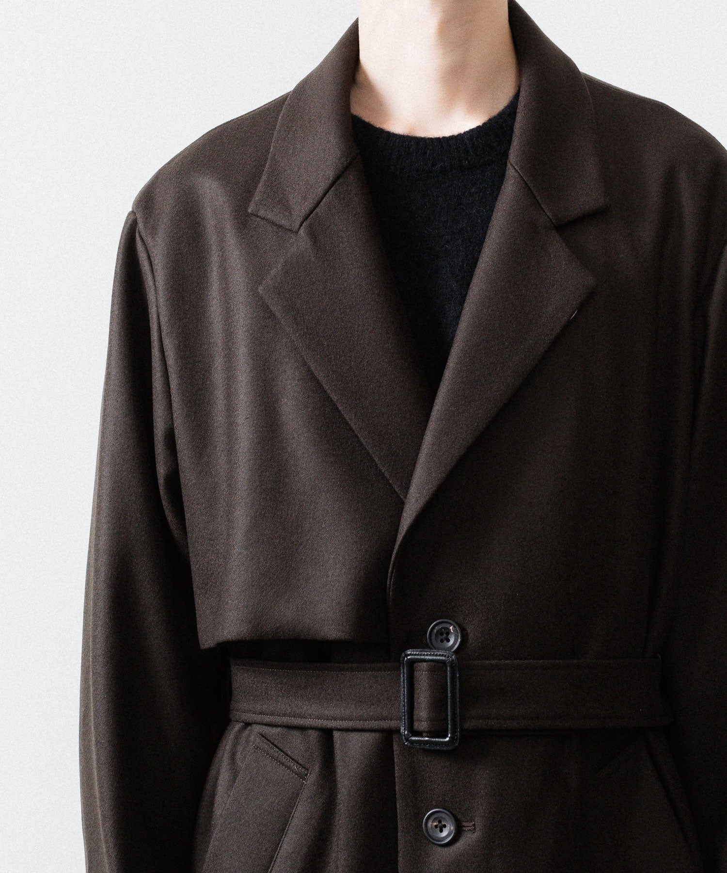 ssstein / シュタイン】LAY CHESTER COAT - GREY BROWN | 公式