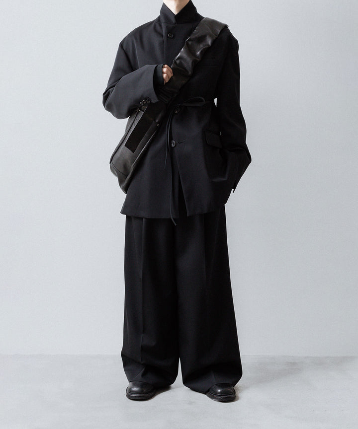 ssstein(シュタイン)のEXTRA WIDE TROUSERS (2/90 WOOL GABARDINE) - BLACKの公式通販サイトsession福岡セレクトショップ
