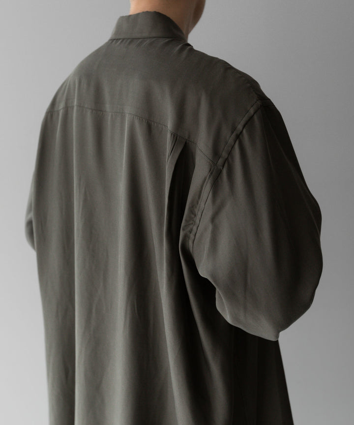 【stein】ssstein シュタインのOVERSIZED CUPRO LS SHIRT - GREY KHAKI 公式通販サイトsession福岡セレクトショップ