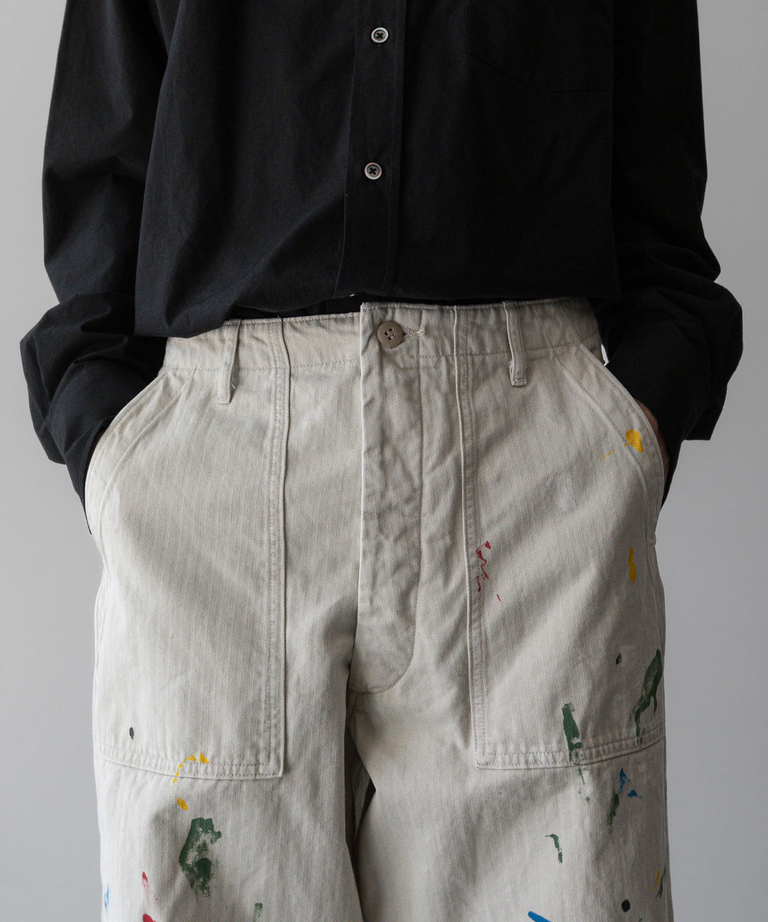 INTÉRIM - インテリムのMILK PAINT ORGANIC COTTON HBT TWILL BAKER PANTSのPU.IVORY公式通販サイトsession福岡セレクトショップ