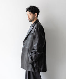 【stein】シュタインのLEATHER DOUBLE BREASTED JACKET - BLACK 公式通販session福岡セレクトショップ