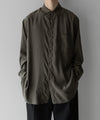 【stein】OVERSIZED CUPRO LS SHIRT - GREY KHAKI