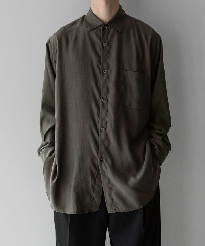 【stein】ssstein シュタインのOVERSIZED CUPRO LS SHIRT - GREY KHAKI 公式通販サイトsession福岡セレクトショップ