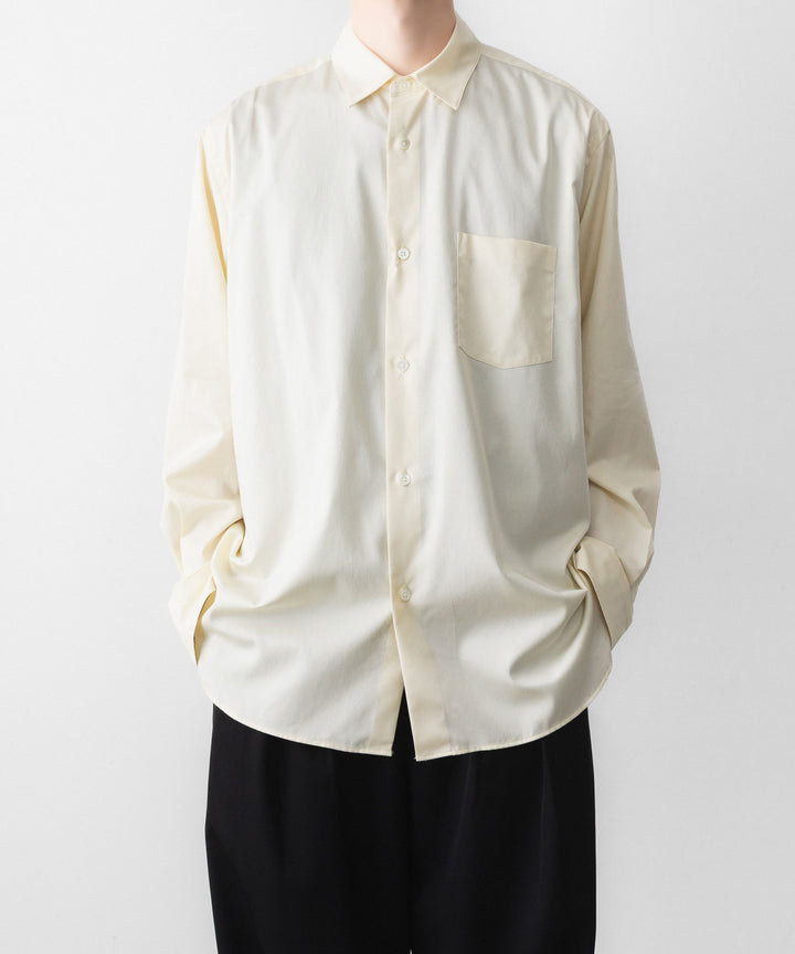 ssstein(シュタイン)の PIMA COTTON OVERSIZED REGULAR COLLAR SHIRT - YELLOWの公式通販サイトsession福岡セレクトショップ