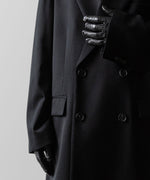 画像をギャラリービューアに読み込む, 【ssstein】W/SI SATIN PEAK LAPEL SHORT COAT - BLACK
