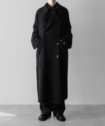 画像をギャラリービューアに読み込む, 【Fujimoto】REVERSIBLE LESS SEWING COAT - BLACK
