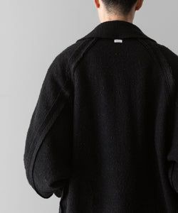 【Fujimoto】REVERSIBLE LESS SEWING COAT - BLACK