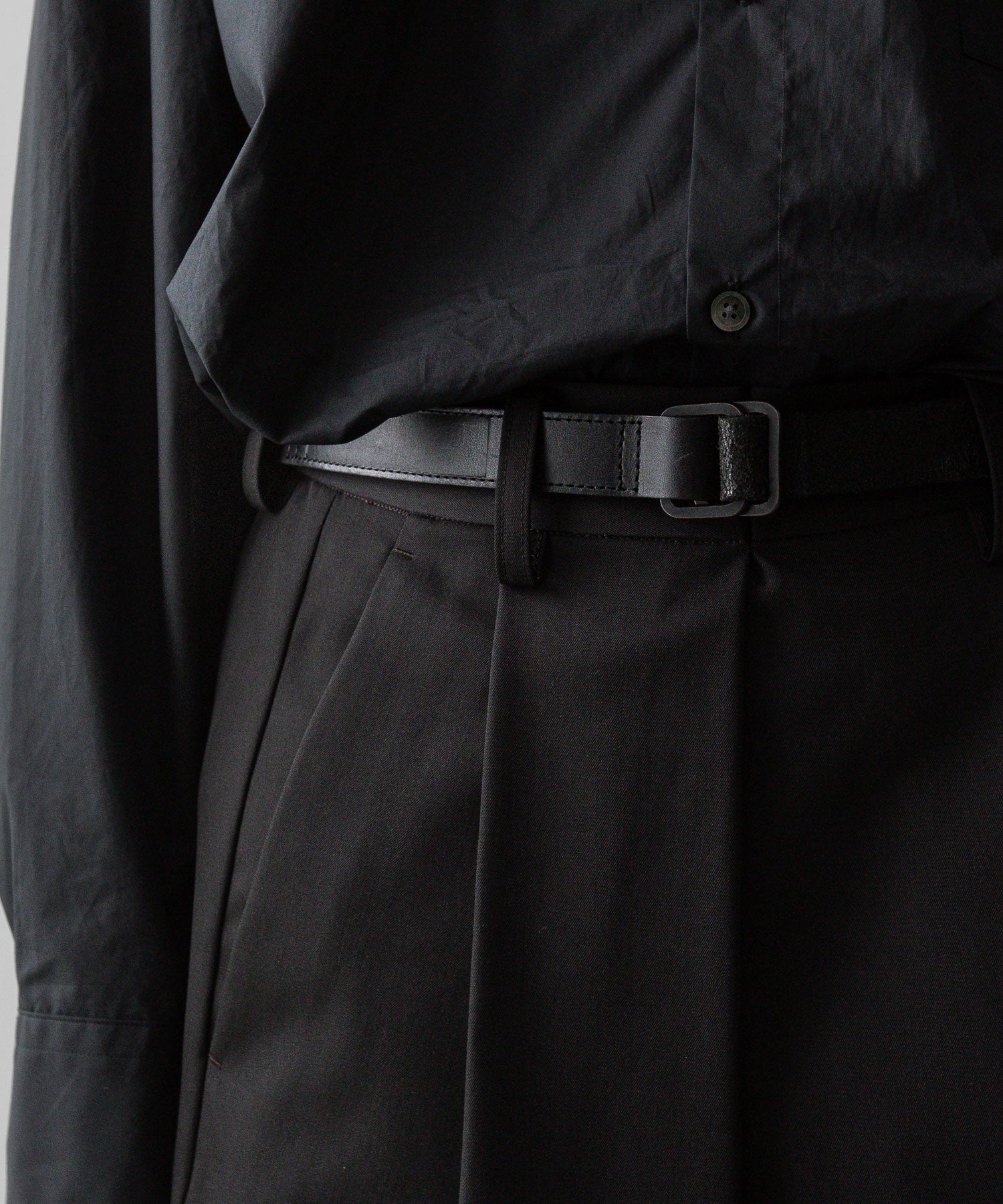 ssstein(シュタイン)の24AWコレクション LEATHER BELT(RECTANGLE BUCKLES) - BLACK 公式通販サイトsession福岡セレクトショップ