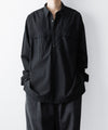 【 The Viridi-anne 】CO/LY  TYPEWRITER PO SHIRT - BLACK