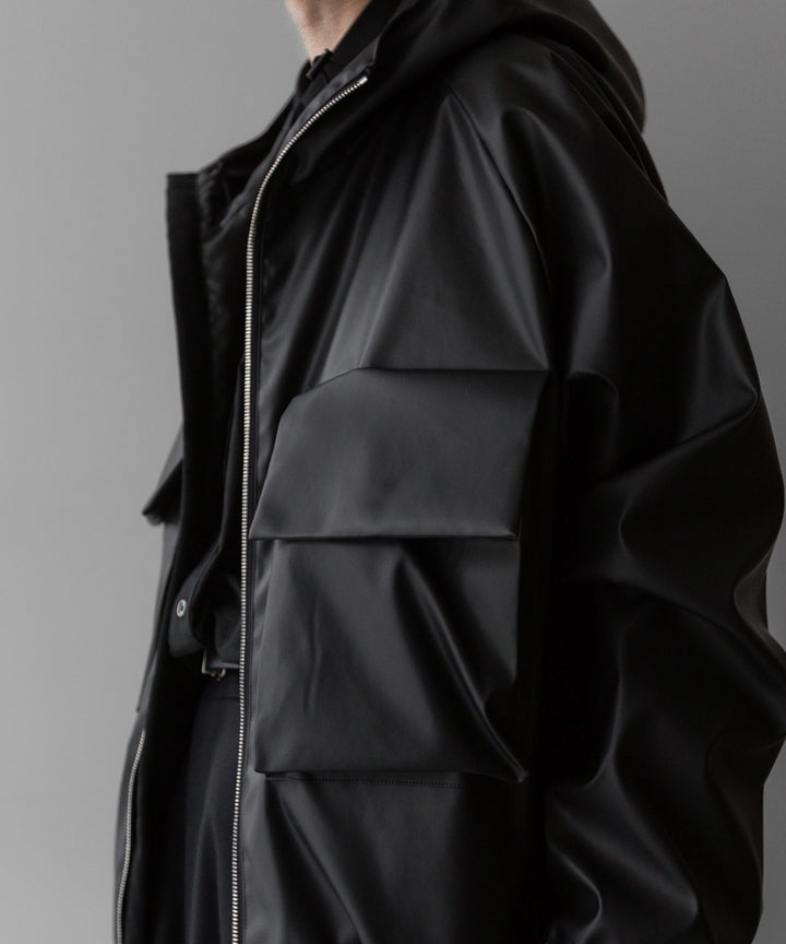 stein(シュタイン)の24SSコレクションHOODED SHORT JACKETのBLACK(CORTING)  代替テキストを編集