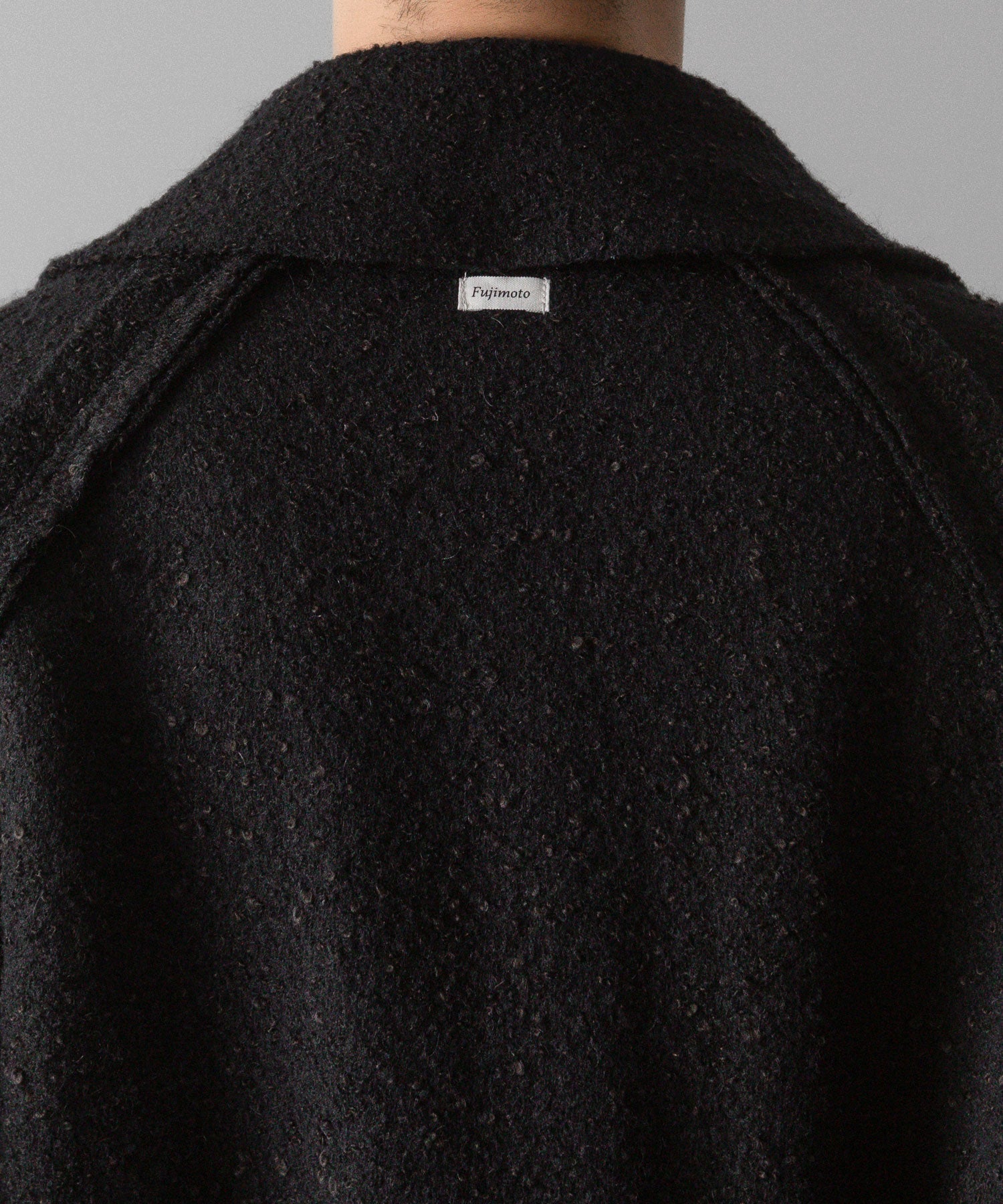 【Fujimoto】REVERSIBLE LESS SEWING COAT - BLACK