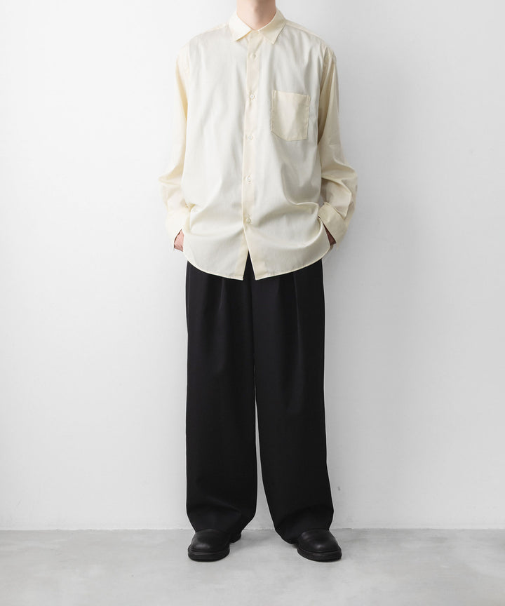 ssstein(シュタイン)の PIMA COTTON OVERSIZED REGULAR COLLAR SHIRT - YELLOWの公式通販サイトsession福岡セレクトショップ