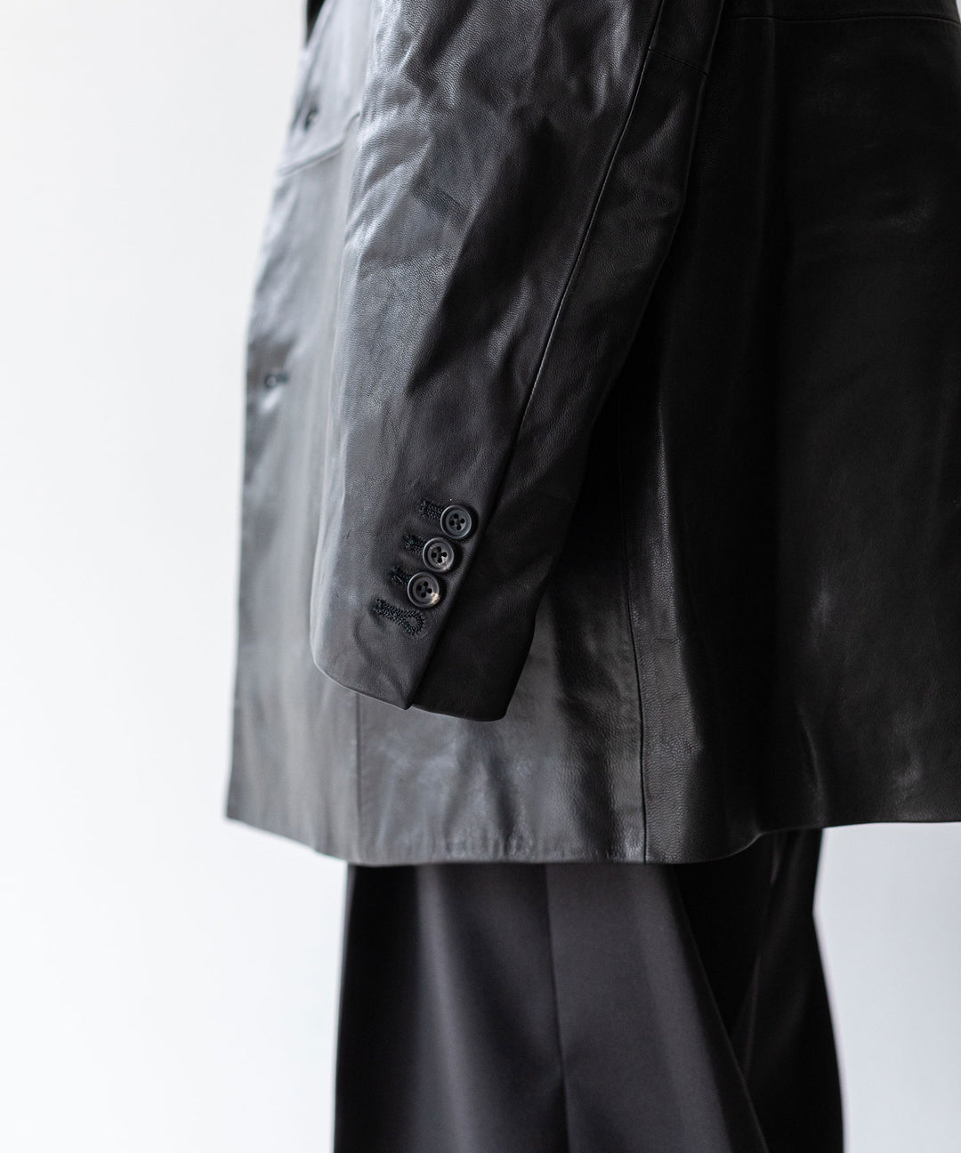 【stein】シュタインのLEATHER DOUBLE BREASTED JACKET - BLACK 公式通販session福岡セレクトショップ