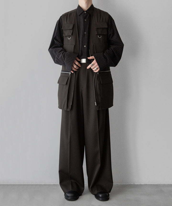 ssstein stein(シュタイン)の24SSコレクションOVERSIZED DOWN PAT SHIRTのGINGHAM(KHAKI)公式通販サイトsession福岡セレクトショップ